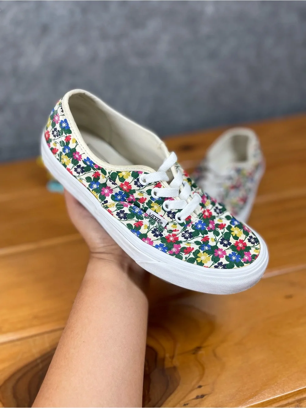 VANS Authentic Liberty Multi Floral Pressed Flowers Womens 7 Mens 5.5 Sneakers